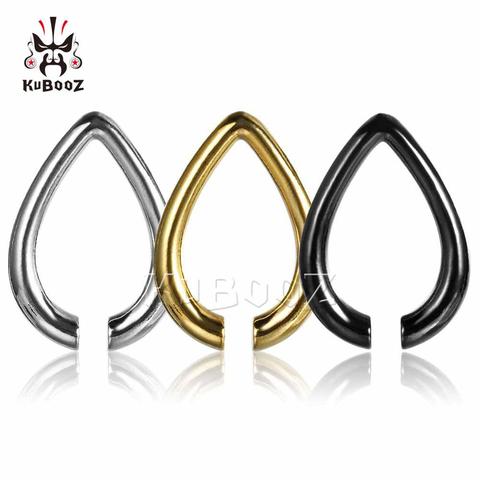 Kubooz nuevo peso de acero inoxidable Clip de oreja Piercing pendientes expansores de Gagues de cuerpo de Color joyería de Piar venta 8mm ► Foto 1/6