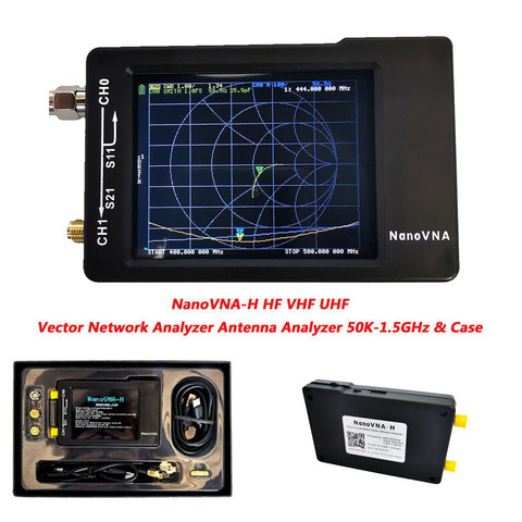 Nanovna-h HF VHF UHF Nano VNA-Analizador de antena del analizador de red vectorial con estuche de batería, pantalla LCD de 2,8 pulgadas, novedad ► Foto 1/6