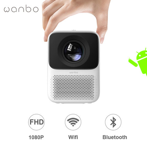 Wanbo-miniproyector inteligente T2 Max, Full HD, 1080P, compatible con tv 4k, Android, Wifi, cine en casa, proyector LED con Bluetooth, versión Global ► Foto 1/6