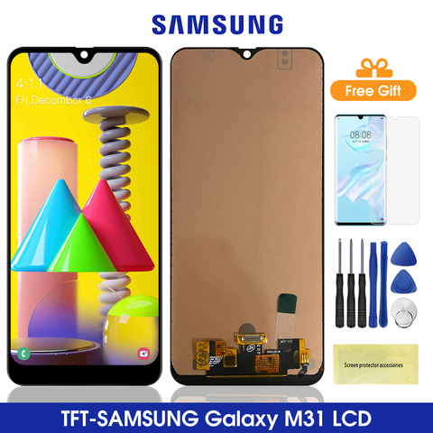 Piezas de montaje de digitalizador con pantalla táctil para Samsung Galaxy, piezas de montaje de pantalla Lcd para Samsung Galaxy M31 M315 M315F/DSN M315F/DS ► Foto 1/6