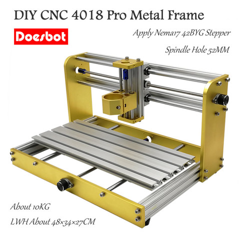 DIY CNC 4018 Pro marco de Metal CNC 3018 Kit de actualización aplicar Nema17 42BYG paso a paso husillo diámetro del agujero 52mm ► Foto 1/3