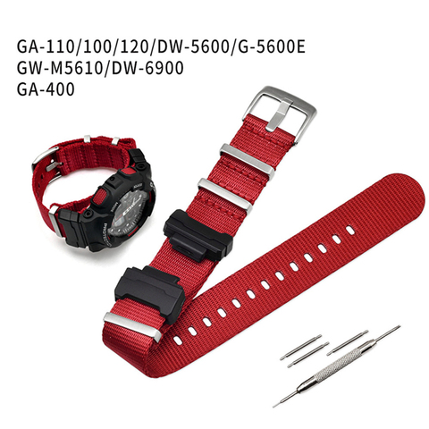 De Nylon de la OTAN de reemplazo de pulsera de reloj para Casio G Shock GA-110/100/120/150/200/400 GD-100/110/120 DW-5600 GW-6900 de la pulsera de la correa de banda ► Foto 1/6