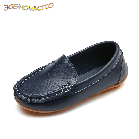 JGSHOWKITO-zapatos suaves de piel sintética para niños y niñas, mocasines sin cordones de talla para niños de 21 a 38 años ► Foto 1/6