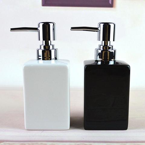Botella dispensadora de jabón líquido para baño y cocina, contenedor de loción de cerámica de 320ml ► Foto 1/6