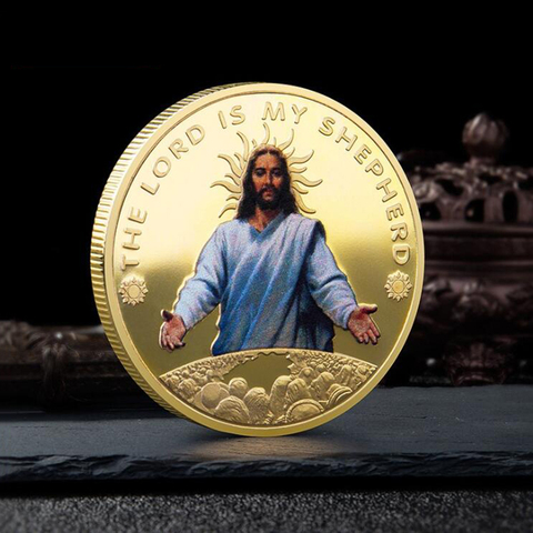 Colección de monedas conmemorativas de la religión de Jesucristo, recuerdo conmemorativo, moneda de San Valentín, moneda de mito, regalo de Dios mágico ► Foto 1/6