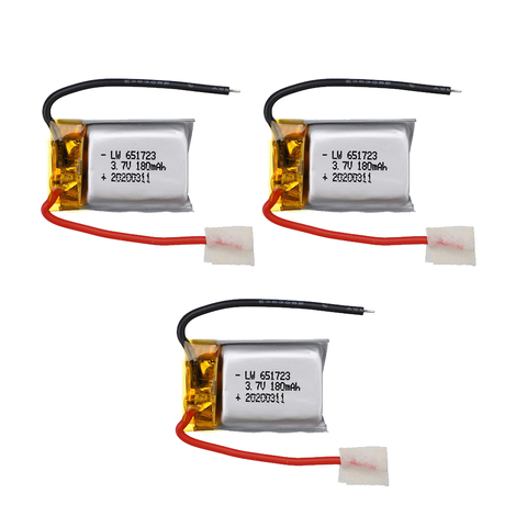 3,7 V batería de 180 mAH para Syma S109G S111G para MJXRC X900 X901 Helicóptero De Control Remoto 3,7 V 180 mAH 651730 ► Foto 1/4