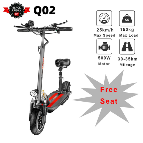 [STOCK Europeo] YOUPing Q02 plegable Scooter Eléctrico Motor de 500W 48V 18Ah 25 km/h 10 pulgadas de E-scooter 150kg de carga incluidos los asientos ► Foto 1/6