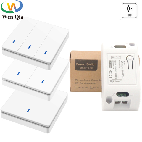 Interruptor de iluminación inalámbrico RF, 433Mhz, CA de 110V, 220V, 1CH, receptor Universal, botón pulsador para lámpara de cocina, dormitorio, CeliingRoom ► Foto 1/6