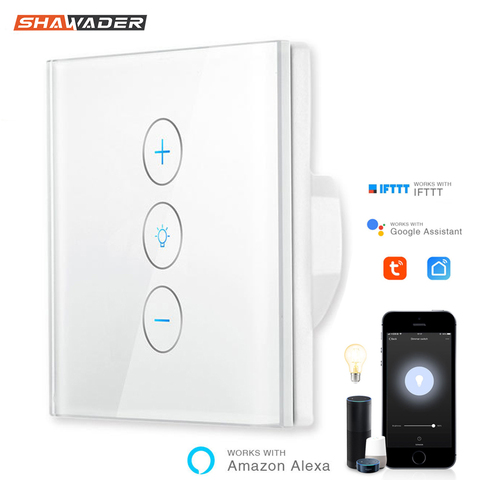 WiFi inteligente Touch Dimming interruptor inteligente de Panel Reglamento Europeo aplicación remota voz Control con Alexa Google IFTTT ► Foto 1/6