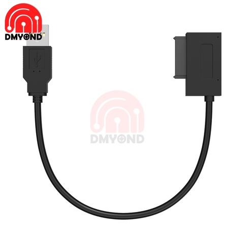 Adaptador de disco duro para ordenador portátil, Cable convertidor USB 2,0 a Mini Sata II, 7, 6 pines, 13 Pines, Cable para CD/DVD ROM, Slimline Drive ► Foto 1/6