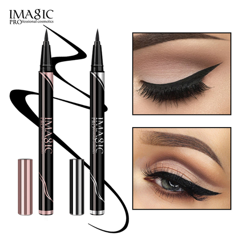 IMAGIC-delineador de ojos resistente al agua, delineador de ojos brillante, mate, maquillaje, herramienta cosmética, larga duración, color negro ► Foto 1/6