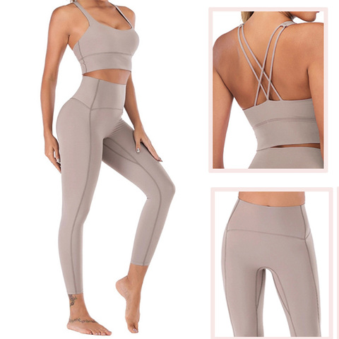 Ropa deportiva para mujer, conjunto de ropa de Yoga, gimnasio