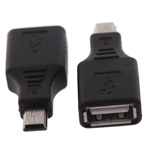 Mini USB macho a USB conector/convertidor hembra sincronización y transferencia de datos OTG adaptador para coche AUX MP3 MP4 tabletas teléfonos u-disk ► Foto 1/6