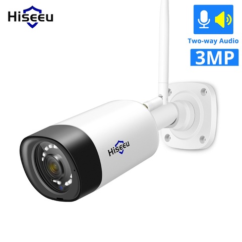 Hiseeu-cámara IP inalámbrica para exteriores, videocámara tipo bala de 3MP, 1080P, WIFI, a prueba de agua, 2MP, CCTV, App de visión ► Foto 1/6