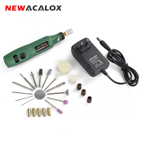 NEWACALOX-Mini amoladora de pluma de grabado eléctrico, Kit de herramientas rotativas de velocidad Variable para corte y pulido, EU/US, 100-240V ► Foto 1/6