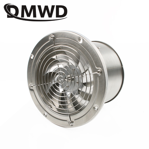 DMWD-ventilador de escape de acero inoxidable de 6 pulgadas, Extractor de aire para inodoro, cocina y baño, conducto colgante para ventana y pared ► Foto 1/5