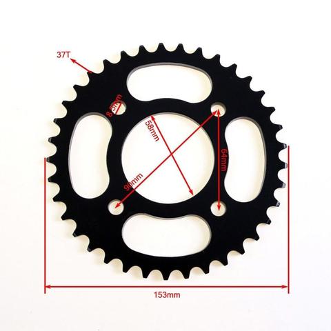 Piñón trasero de 58mm con dientes de 37 T, cadena de 420, para moto Dirt Bike de 50cc, 70cc, 110cc, 125cc ► Foto 1/3