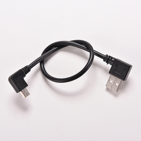 Cable Mini USB en ángulo de 25cm y 90 grados, Cable Mini USB a USB 2,0, cargador de sincronización de datos para teléfono móvil, MP3, MP4, GPS, cámara HDD ► Foto 1/6