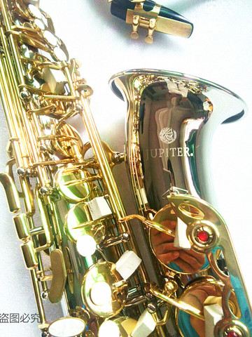 Saxofón Alto E plano con JAS-1100SG de Júpiter Eb, Saxofón niquelado, instrumentos profesionales con funda, guantes, lengüetas, boquilla ► Foto 1/6