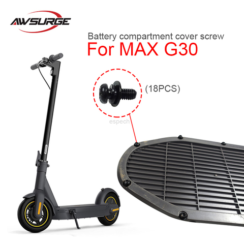 Tornillos de cubierta inferior de batería para patinete eléctrico Ninebot MAX G30, piezas de reparación de Metal de acero inoxidable, 18 Uds. ► Foto 1/1