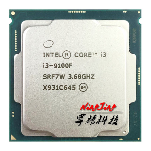 Intel Core i3-9100F i3 9100F 3,6 GHz SRF7W /SRF6N Quad-Core Quad-rosca CPU 65W 6M ProcessorLGA 1151 ► Foto 1/1