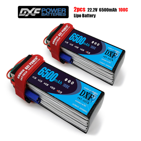 DXF-2 uds. De baterías Lipo 2S 3S 4S 6S 7,4 V 11,1 V 14,8 V 22,2 V 6500mah 100C, juguetes y pasatiempos para helicópteros RC ► Foto 1/6