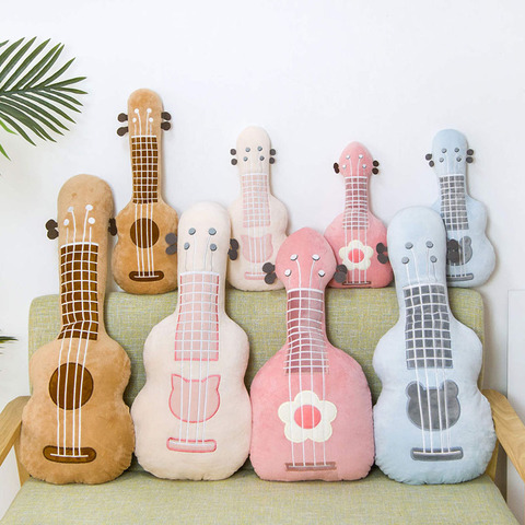 Almohada de guitarra de peluche de felpa instrumento musical ukelele de juguete juguetes de los niños regalo de cumpleaños para niño ► Foto 1/6