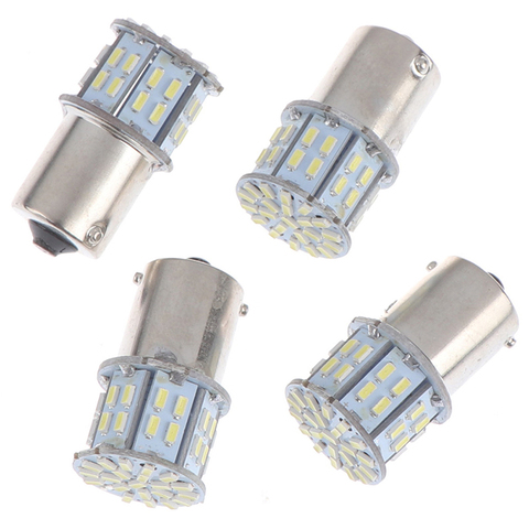 4 Uds 1156 BA15S 50SMD 3014 bombillas LED de repuesto Interior del coche Luz de camping RV Auto lámparas ► Foto 1/6