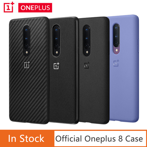 Oficial Oneplus original 8 Pro caso de funda de protección de piedra arenisca parachoques Karbon funda de protección claro funda de protección para Oneplus 8 8 Pro ► Foto 1/5