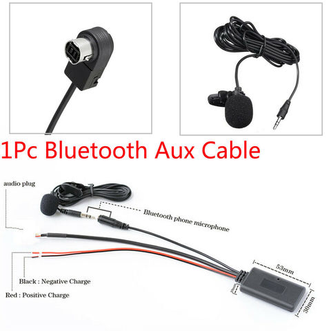 Cable auxiliar para Alpine/JVC ai-net KCA-121B, adaptador estéreo con micrófono, manos libres, Bluetooth 5,0, accesorios de repuesto para coche ► Foto 1/6