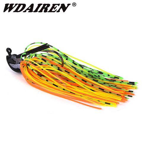 1 unids color mezclado silicona jig cabeza falda barba Anzuelos de pesca fly Goma de gancho bajo ISCA artificial para pesca leurres ► Foto 1/6