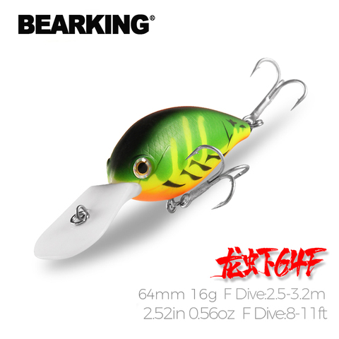 BEARKING 65mm 16g flotante Crankbait Wobbler trucha señuelo de pesca de agua dulce Minnow manivela Artificial duro cebo de pesca ► Foto 1/6