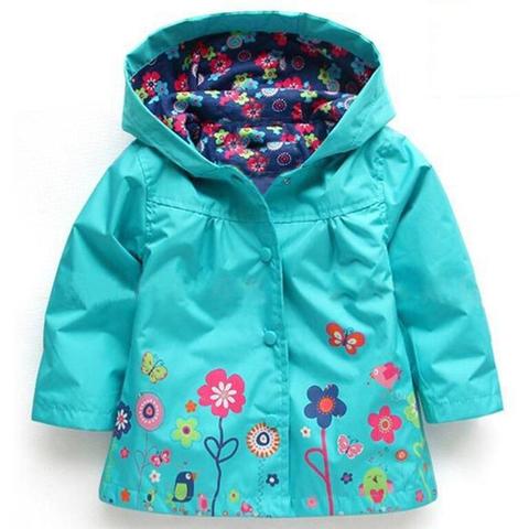 Abrigo impermeable con estampado de flores para niños, prendas de vestir informales para otoño y primavera ► Foto 1/6