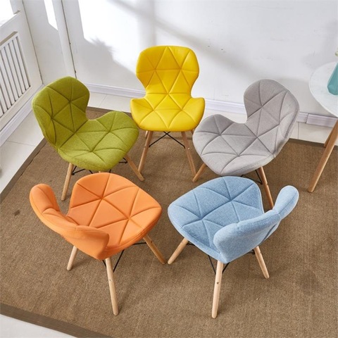 Silla de madera estilo Retro americano para el hogar, sillón de respaldo sencillo con diseño de mariposa, estilo nórdico, ideal para sala de estar y comedor ► Foto 1/5