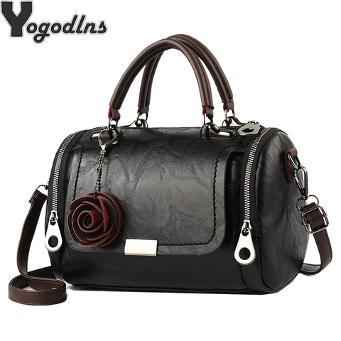 Bolso de hombro con colgante de flores para mujer, Cartera de fiesta, Boston, informal, bandoleras cruzadas ► Foto 1/6