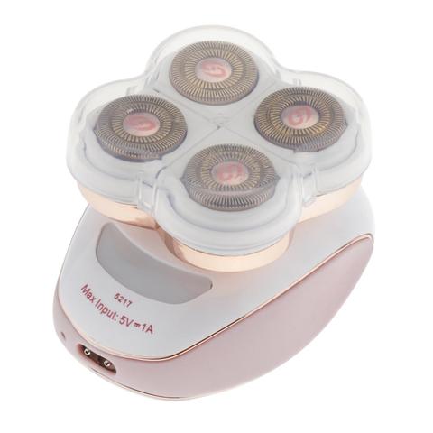 Afeitadora eléctrica 5 en 1 para mujer, afeitadora flotante lavable con USB, recargable, para piernas, Bikini, brazos, tobillos, sin dolor ► Foto 1/6