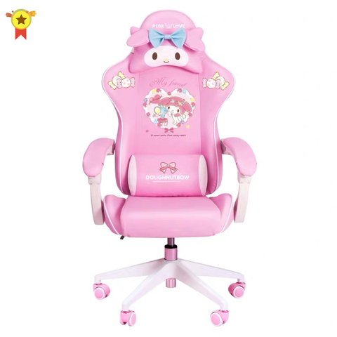 Silla de WCG gaming para niñas, sillón de ordenador de dibujos animados, silla giratoria de masaje para oficina y hogar, silla ajustable de elevación, 2022 ► Foto 1/5