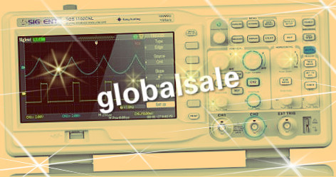 Envío Gratis Siglent osciloscopio Digital SDS1102CNL 100 MHz 2Ch 1GS/s USB 110-240 V LCD TFT de 7