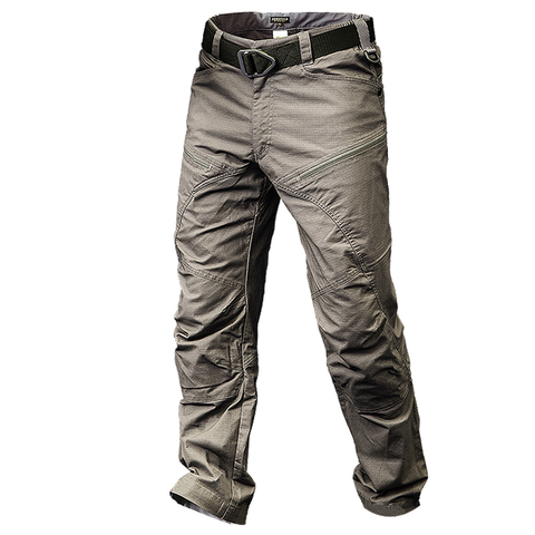 Pantalones tácticos impermeables para hombre, Pantalón Cargo informal para correr, para exteriores, militar, senderismo, Ejército negro, informal ► Foto 1/6