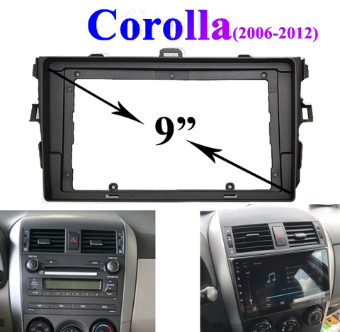 2din Marco de radio de coche para Toyota Corolla 2006 a 2007, 2008, 2009, 2010, 2011, 2012 a 9 pulgadas 2 din car Multimedia android reproductor de vídeo ► Foto 1/6