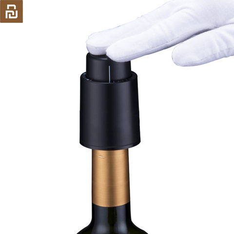 Tapón de botella de vino al vacío de plástico Mijia de Xiaomi, tapón de vino con memoria al vacío sellado, tapón eléctrico, corcho de vino ► Foto 1/5