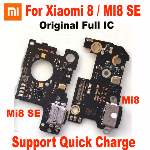 Placa de puerto USB de carga rápida, conector de Cable flexible para Xiaomi MI8 SE, placa de cargador con micrófono, IC Mi 8 MI8 Original ► Foto 1/3