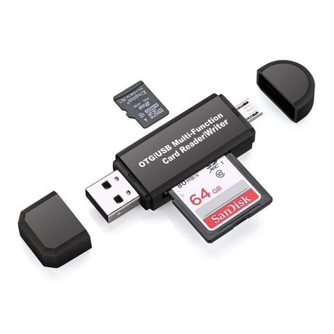 Micro USB/SD/TF/USB 4 en 1 lector de tarjetas de OTG adaptador para teléfono Android Tablet PC Xiaomi Huawei ► Foto 1/6