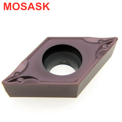 MOSASK-torneado de acero inoxidable CNC, 10 Uds., DCMT 0702 11T3 04 08 TM ZP1521, mecanizado de acero, insertos de carburo de tungsteno sólido ► Foto 1/6