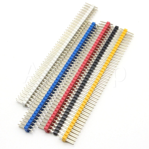 Placa PCB para Arduino, conector de pines macho de doble fila, 2x40P, Color rojo, azul, amarillo, blanco y verde, 2,54mm, 10 Uds. ► Foto 1/6