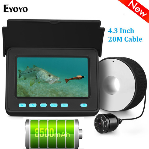 Eyoyo-cámara subacuática EFPRO de 20M para pesca, Monitor LCD de 4,3 pulgadas, buscador de peces, ángulo de 8 Uds., batería de litio de 110 grados, 10000mAh ► Foto 1/6