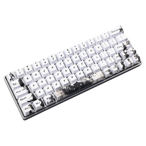 Keycap PBT con subcama de tinte, perfil OEM para interruptores MX GH60 RK61/ALT61/Annie /poker GK61 GK64 dz60 keyboard Knight errant ► Foto 1/6