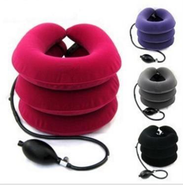 Cuello Cervical inflable de aire, soporte de Tractor de tracción, almohada de masaje, alivio del dolor, relajación, cuidado del cuello, camilla de cabeza ► Foto 1/6
