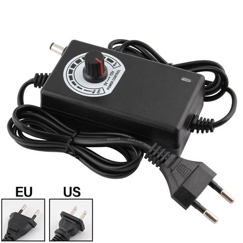 Adaptador convertidor de corriente ajustable, 3V-12V, 2A, 24W, Monitor de regulador de voltaje del Motor, adaptador de cargador de regulación, enchufe US/EU ► Foto 1/6