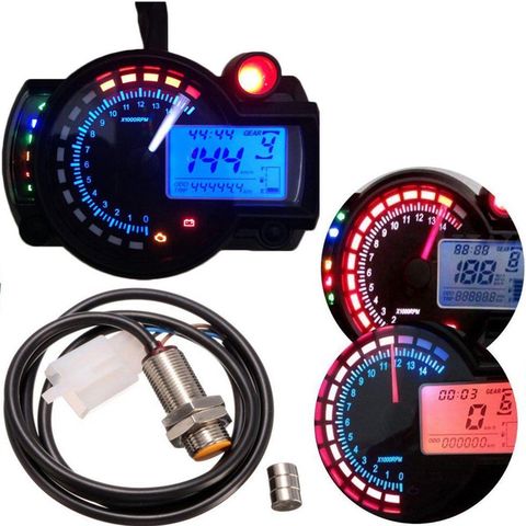 Velocímetro Digital con pantalla LCD para motocicleta KOSO RX2N MAX, velocímetro para salpicadero de Moto, 2 colores, 299 KM/H ► Foto 1/6